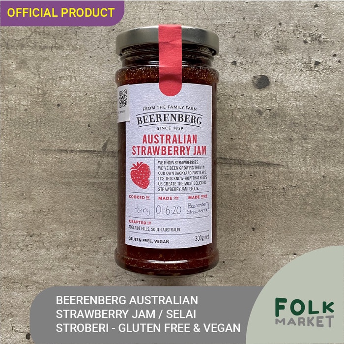 

BEERENBERG Australian Strawberry Jam / Selai Stroberi Gluten Free 300g