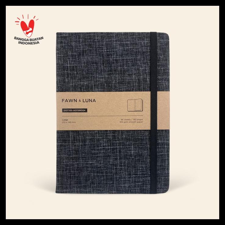 

PROMO A5 NOTEBOOK - PLAIN / DOTTED PAPER - BLACK SMOKE FABRIC PROMO