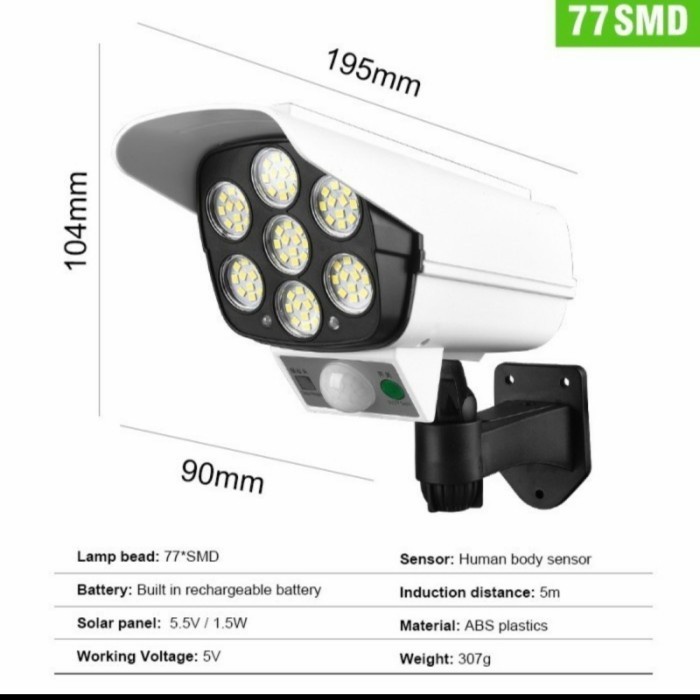 LED SUN SECURITY / LAMPU HALAMAN ANTI MALING