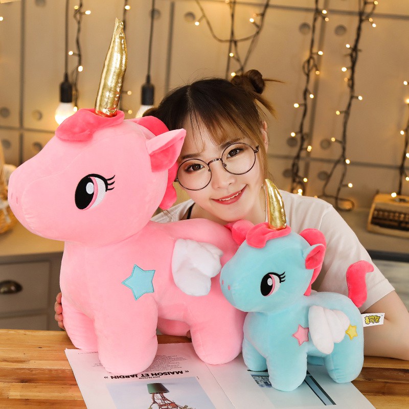 Boneka kuda poni unicorn murah( Unicorn Plush Doll ) Bahan Halus Dan Lembut Kualitas Import SNI