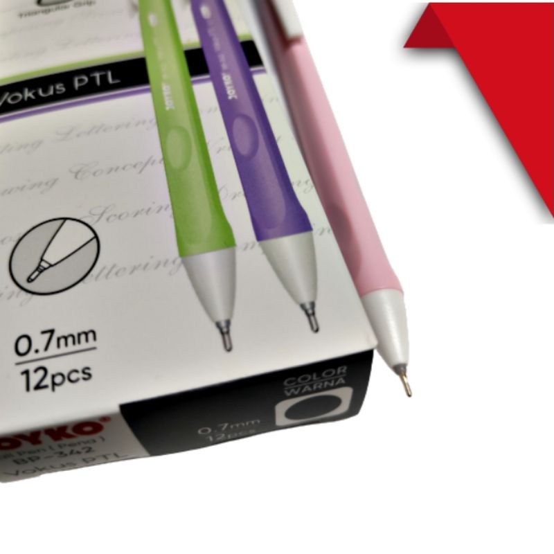 Pulpen Joyko BP-342 bolpen BP-338 Pen Vokus Ballpoint Vokus PTL 12pcs