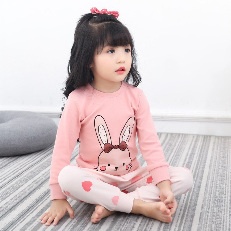 HappyOliver PASSWORD RABBIT HEART Setelan Sweater 1 - 7 Tahun Baju Anak BerKualitas