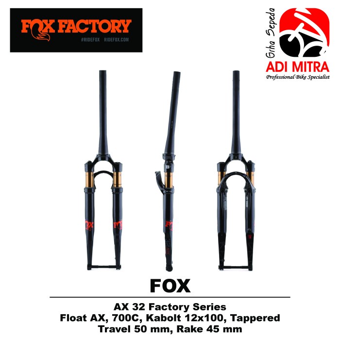 FOX Float 32 AX Factory 700C Fork Suspensi Sepeda Gravel Hybrid