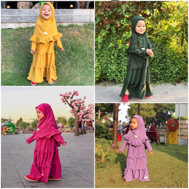 Gamis Anak Perempuan Syari kime Rempel by kimehijab ( gamis dan hijab )