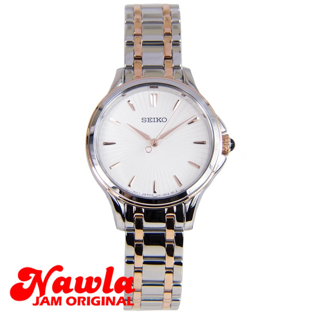 Seiko Ladies SRZ492P1 Quartz Two Tone - Jam Tangan Wanita SRZ492