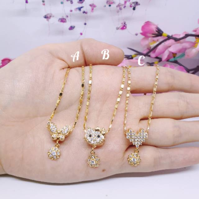 Kalung pandora love kitty kupu2 tersedia uk anak dan dewasa