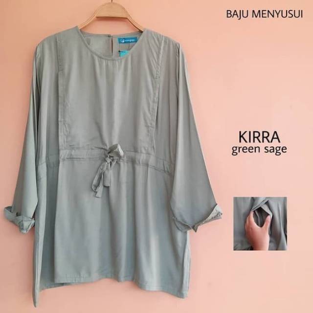 MAMIGAYA Kemeja  Menyusui - KIRRA  Baju Menyusui Katun Formal