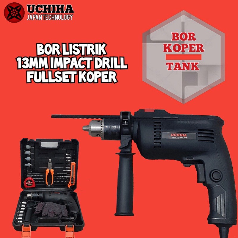 Jual Bor Listrik Mm Impact Drill Fullset Koper Uchiha Japan Shopee