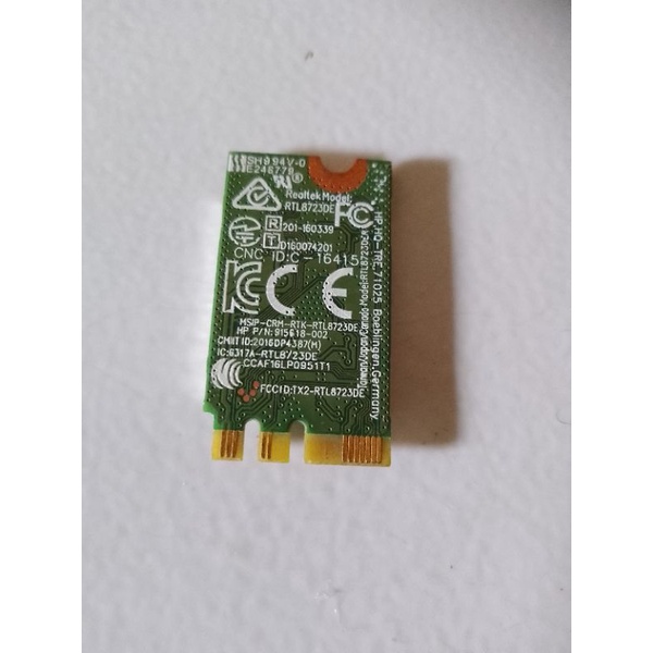 Wifi card laptop Realtek RTL8723DE PN 915619-001 915618-002