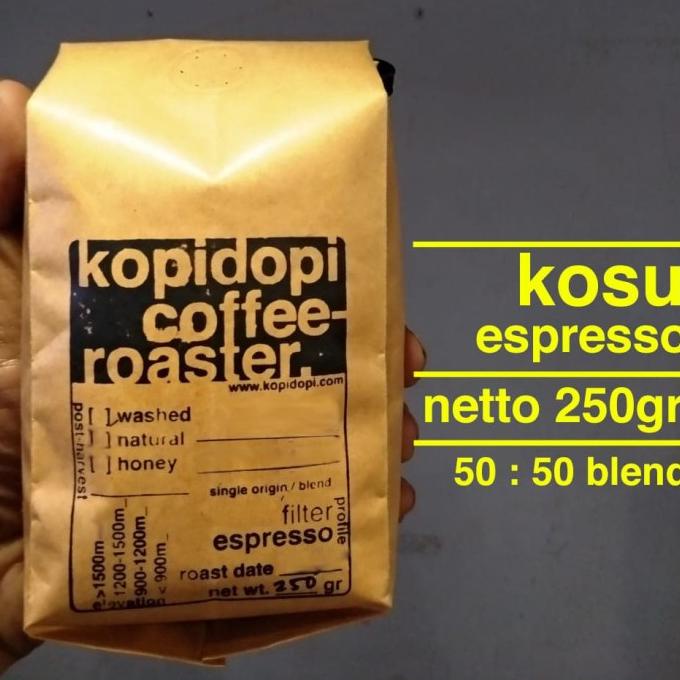 

[ COD ] Kopi Espresso Blend KOSU 50:50 250 gram LIMITED EDITION Kode 788