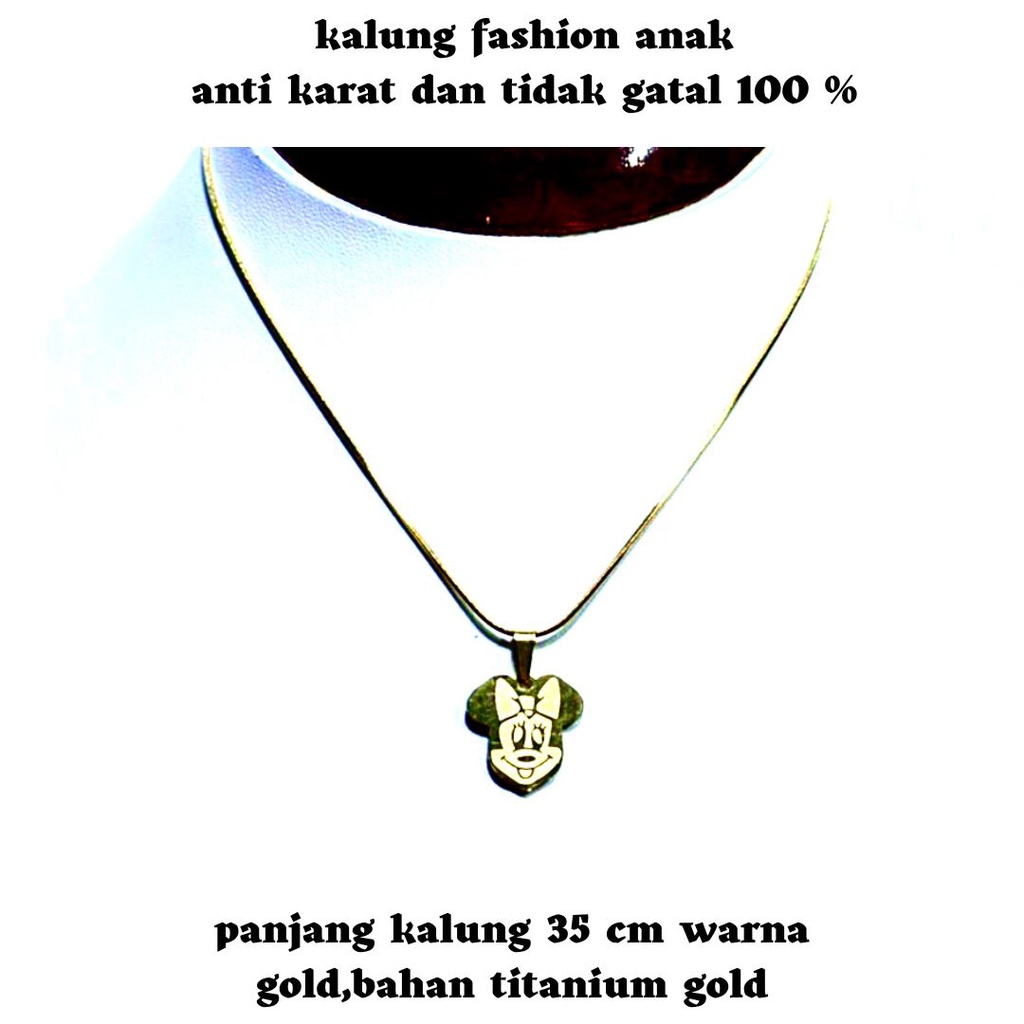 kalung karakter anak,tersedia pilihan beberapa model kalung,kalung anak perempuan anti karat,kalung anak titanium anti luntur,kalung anak titanium