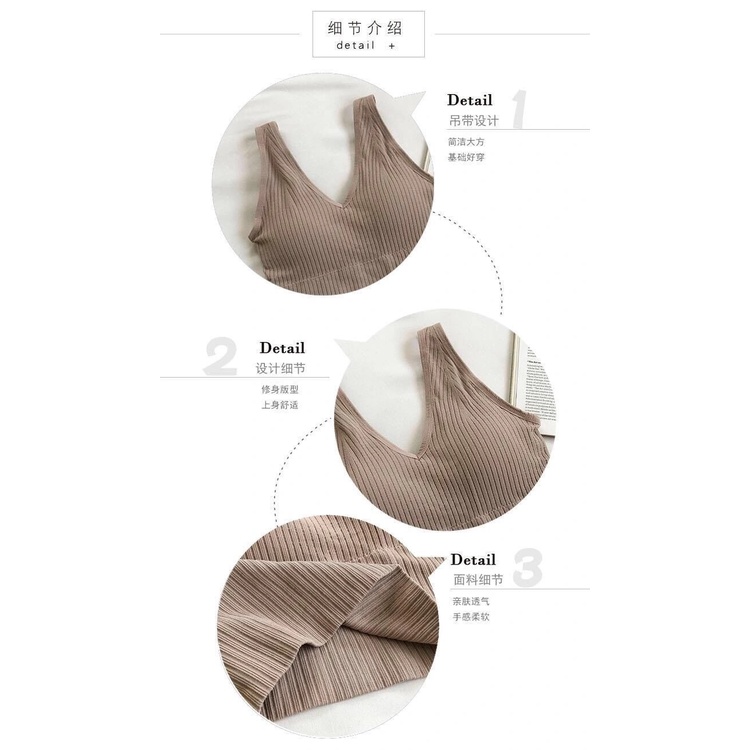 KINDSTORE❤ | Alisya Pakaian Dalam Wanita Katun Baru Mode V-Neck