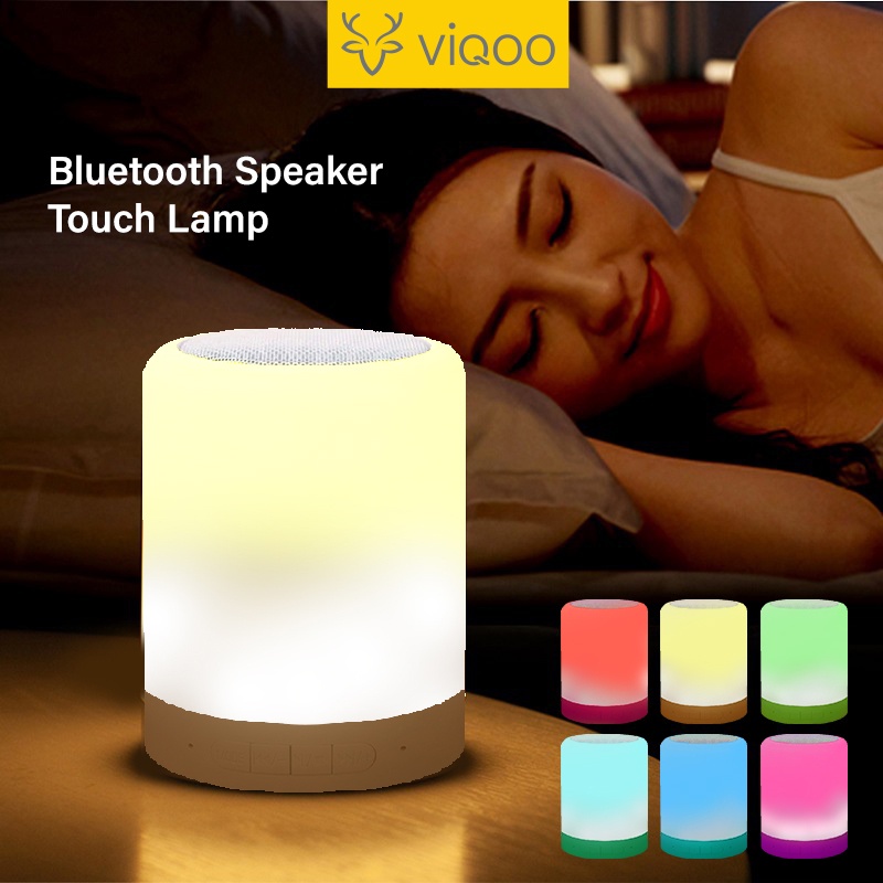 【COD】Viqoo Speaker S25 Bluetooth Speaker Microphone LED Smart Lamp Kecil Audio Subwoofer Nirkabel Portabel Volume Besar Speaker Bluetooth rumah tangga Kecil  Portable Spiker Bluetooth Speaker