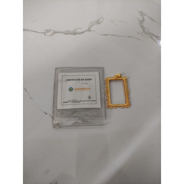 Bezel antam 9gr / Bingkai liontin kalung logam mulia batik seri 2 TERBARU LIMITED GRATIS ONGKIR