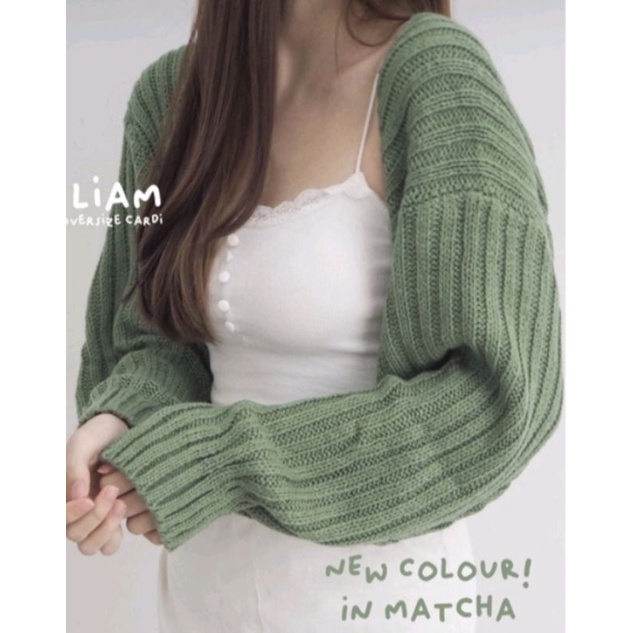 Liam Oversize Crop Cardigan/Original Cardigan Balero 7 Get/Baju Rajut Atasan Wanita / sweater rajut murah model terbaru