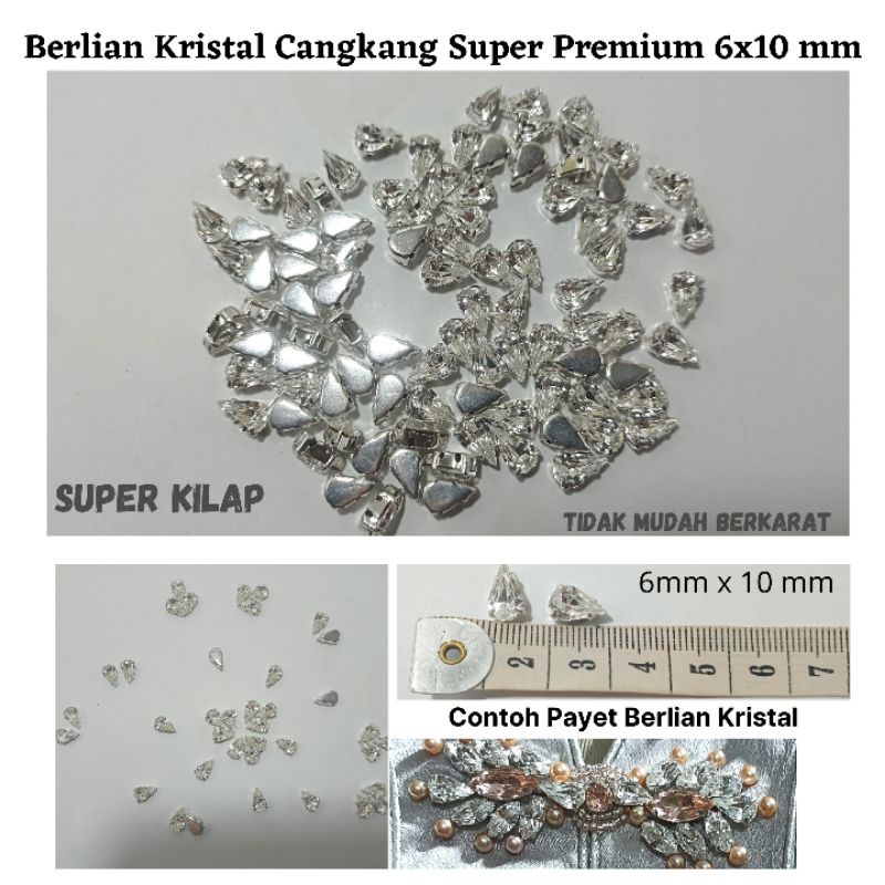 Diamond Berlian Kristal Permata Cangkang Payet Super Premium
