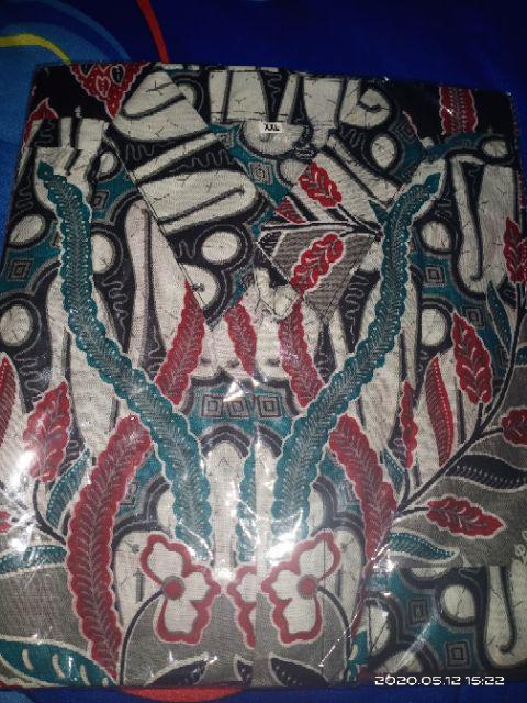 Batik Couple Atasan Batik Seragam Kantor Motif Daun Salam