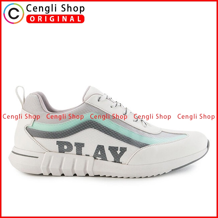 SEPATU SNEAKER PLAYBOY PRIA ORIGINAL CASUAL KETS BRANDED PUTIH PL47