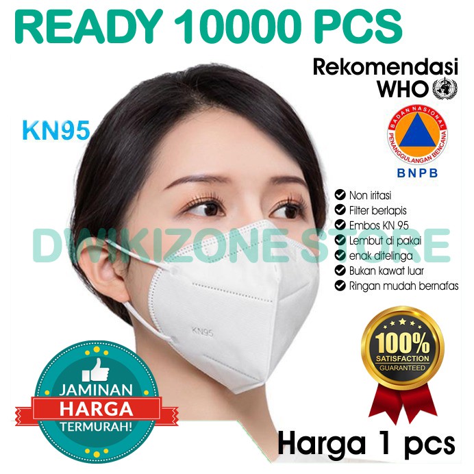 [100% ORIGINAL] MASKER KN95 5 PLY BEDAH MEDIS KN 95 EARLOOP MASK HIJAB DISPOSABLE LAPIS ANTI VIRUS