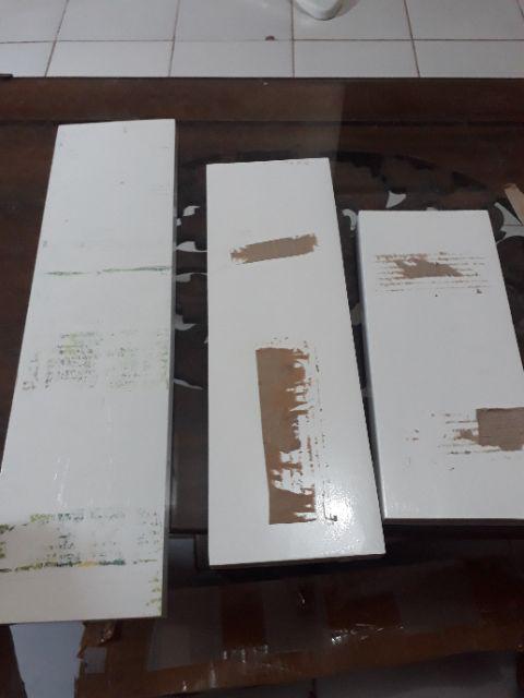 Rak Dinding Ambalan Siku 3pcs Floating Shelves Rak Bunga Hias