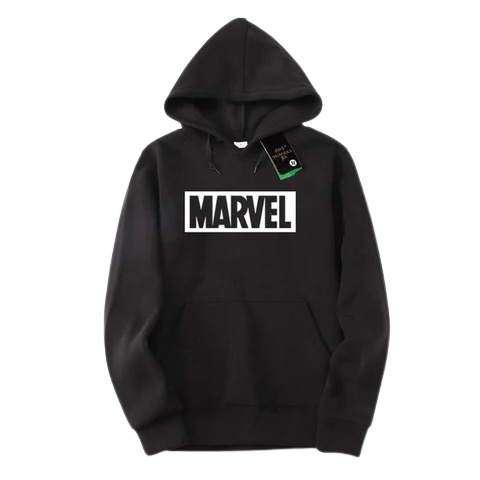 MARVEL WHITE Jumper Hoodie II MARVEL Sweater Hoodie II Sweter Oblong Topi Sz M - XL ( Pria &amp; Wanita / Anak &amp; Dewasa )