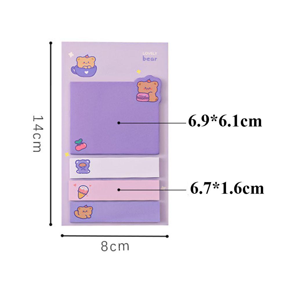 Augustina Sticky Notesmemopost It Motif Kartun Beruang Lucu Imut Multi Warna Untuk Perlengkapan Sekolah