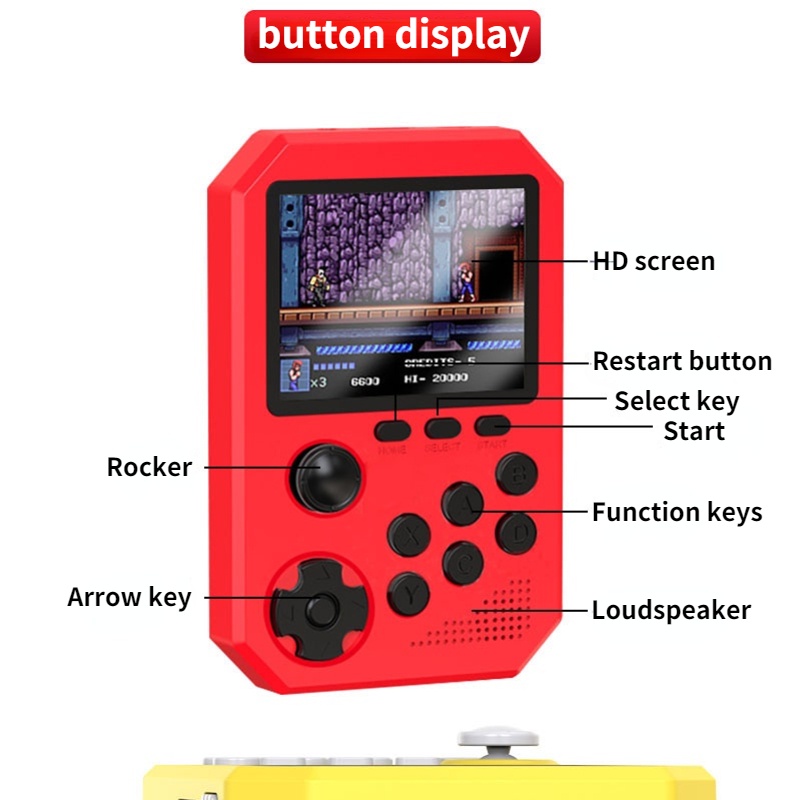 Gameboy Retro 900 in 1 Mini Portable SUPREME Series Console Game 1 PLAYER / 2 PLAYER