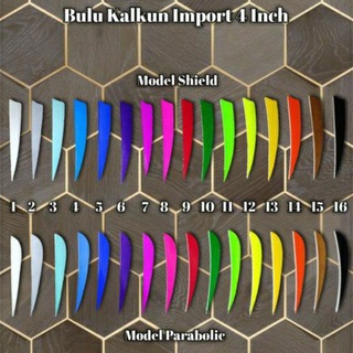 RAISYA - Bulu Kalkun Impor 4 ” shield, parabolic / Turkey Feather Raisya  4”