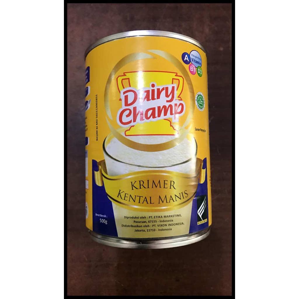 

Terjamin Susu Krimer Kental Manis Dairy Champ 48x500gr - Gosend Only!