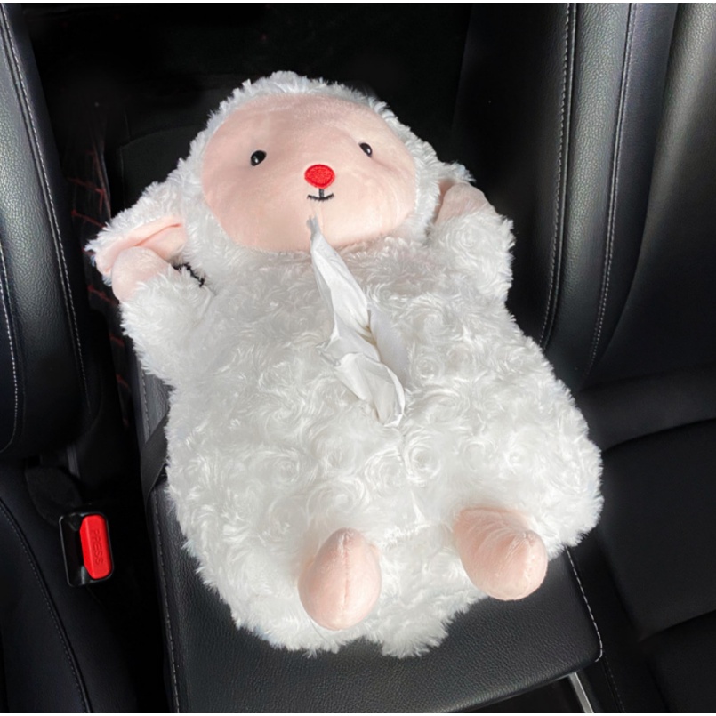 NEW SHEEP Kotak Tempat Sarung Tisu Gantung Belakang Jok Mobil Arm Rest Tissue Holder