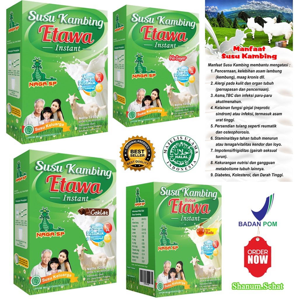 

SUSU KAMBING ETAWA 250 OBAT HERBAL PENCERNAAN/ MENGATASI ASMA IMPOTENSI / MENINGKATKAN STAMINA DAN DAYA TAHAN TUBUH