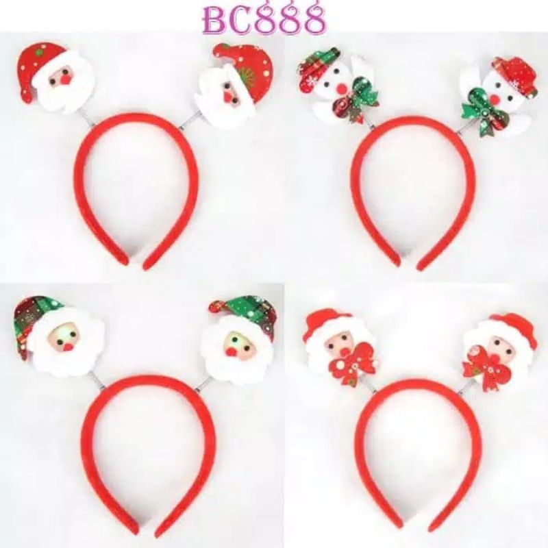 Bando Natal Anak ada Santa claus Led - Bando Natal nyala - aksesoris accessoris natal