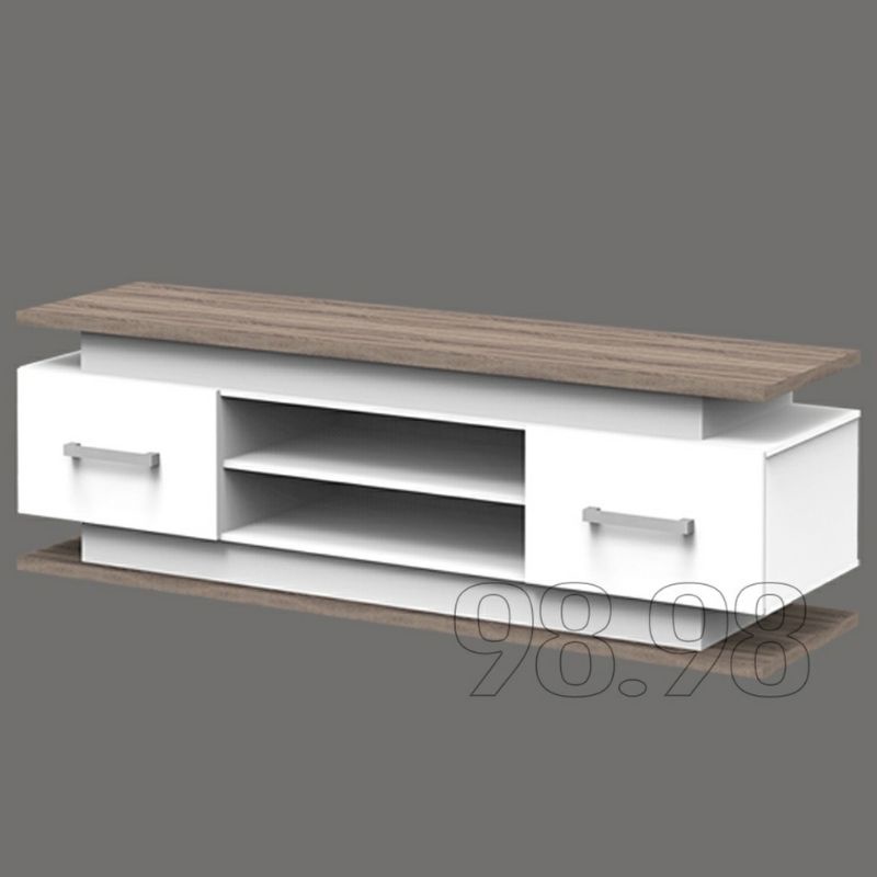 Rak TV Minimalis 150cm - Meja TV Serbaguna 2 Laci - TV Cabinet TU04 - Medan