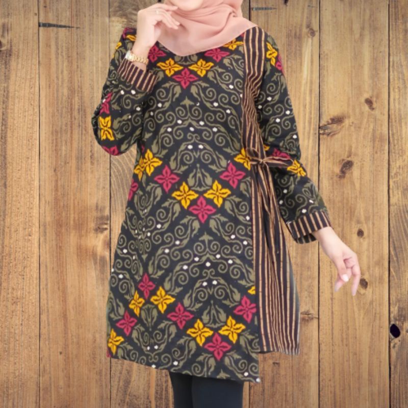 tunik batik songkok star galaxy original Arta batik super seragam kerja kantor pakaian wanita baju b