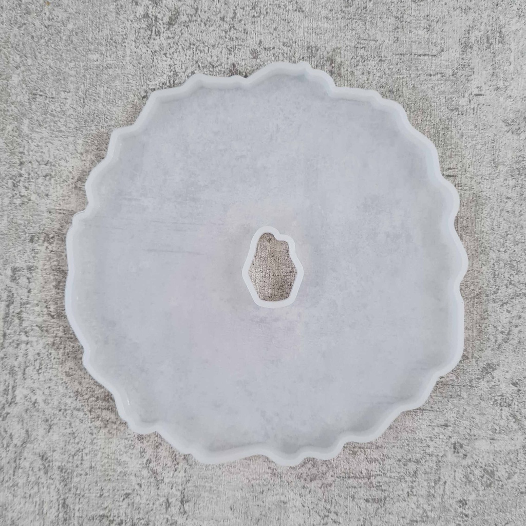CETAKAN SILIKON MOLD RESIN COASTER Abstract Shape