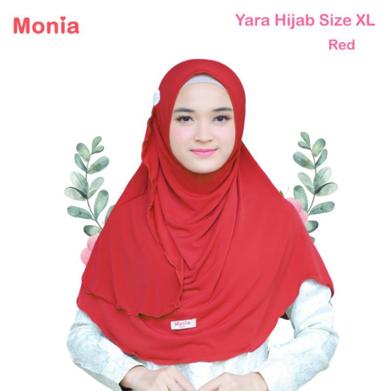 Yara Hijab by Monia Hijab Kids Red MLXL | Hijab Terlaris