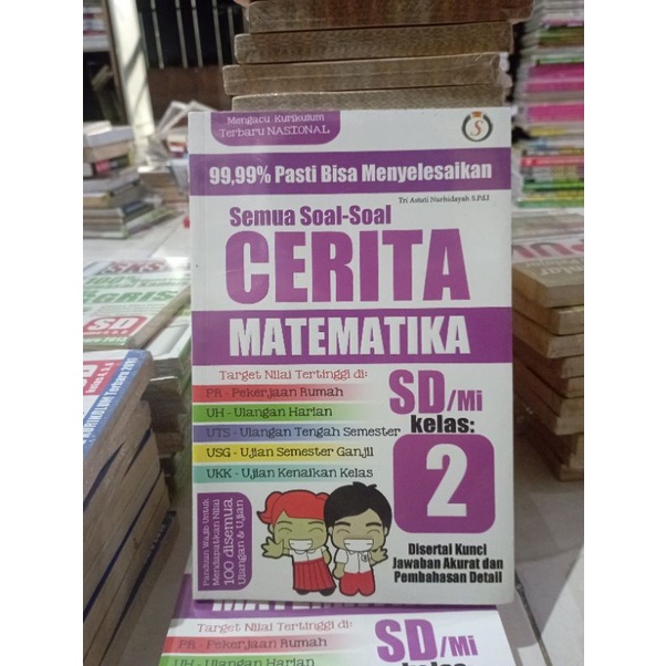 Buku Pr Matematika Setahun / LATIHAN SOAL SD / RPAL / RPUL / BHS INDONESIA / BHS INGGRIS / GUDANG SOAL / SOAL - SOAL MATEMATIKA / IPA / WIN-WIN MATEMATIKA SD / MURAH ORIGINAL-CERITA MTK KLS 2