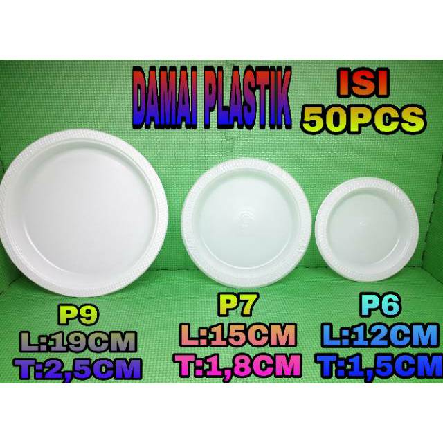 PIRING PLASTIK BESAR PIRING ACARA PIRING MAKAN PIRING PESTA UKURAN 9 Inch