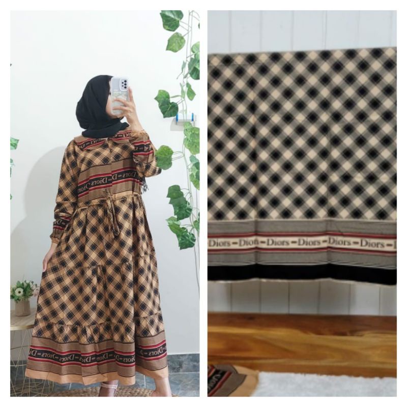 Midi Dress Rayon Dior