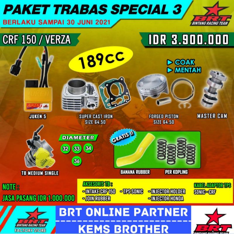 PAKET CRF BRT TRABAS SPECIAL 3