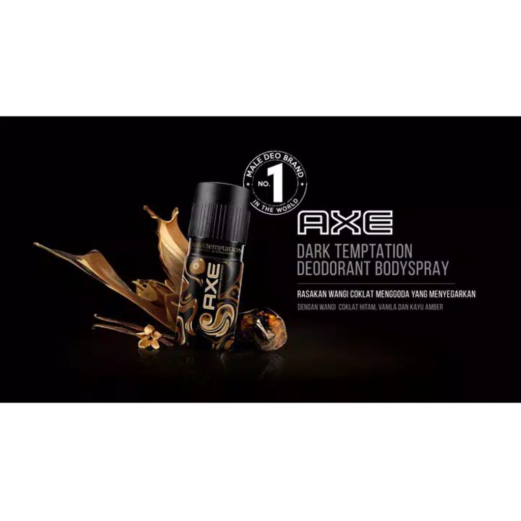Axe Deodorant Deo Body Spray Parfum Pria Dark Temptation Anti Bakteri 150 ml