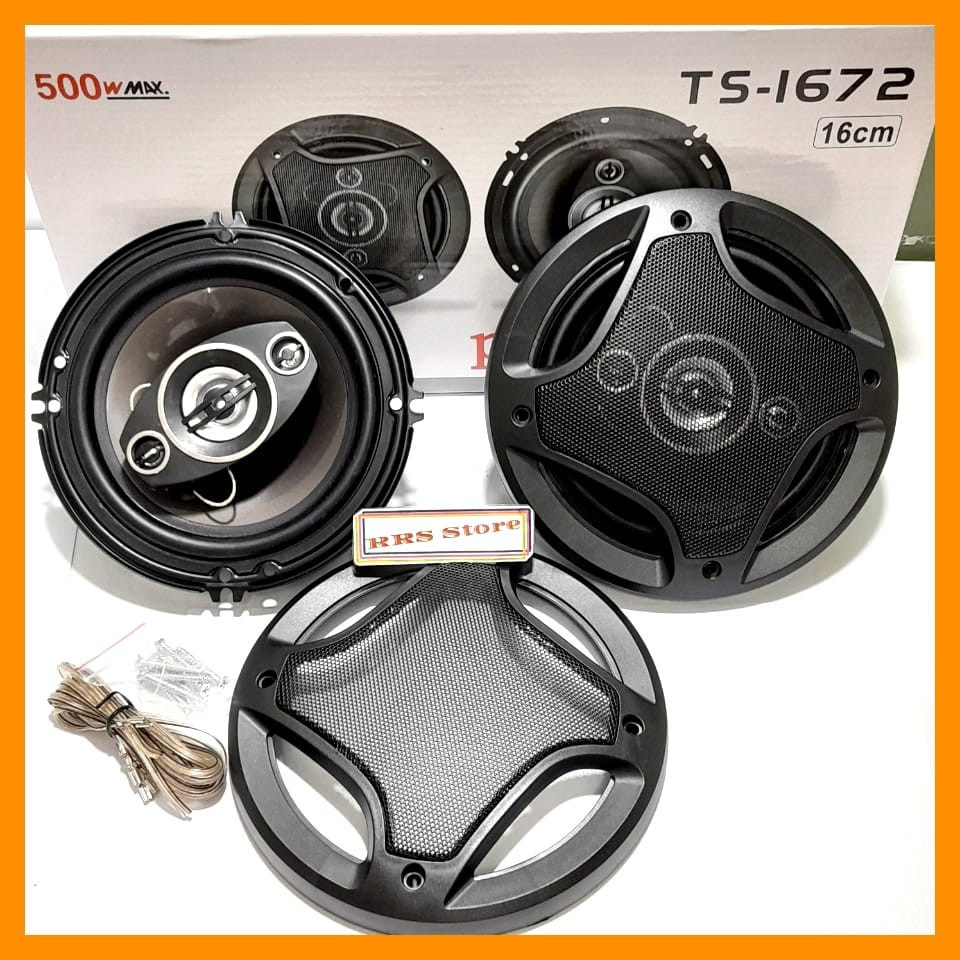 PCINENER Speaker Subwoofer Mobil 6 Inch Hi Fi 500W 2PCS - TS-1672 SON SALON SEPLIKER PINTU MOBIL