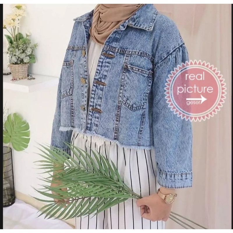 BISA COD JAKET JEANS RAWIS AIRIN BEST SELLER