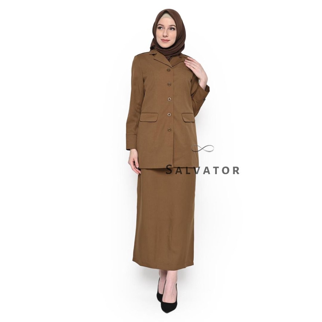 BLAZER WANITA / Seragam PNS / Baju PDH PNS Wanita / Baju Dinas Pemda Wanita / Baju Khaki PNS Wanita 