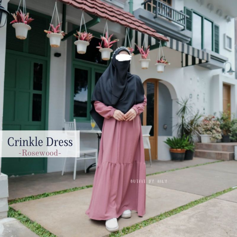 Crinkle Dress by Khizaanah Sunnah Daily dress crinkle Nude M