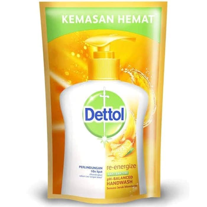 DETTOL Hand Wash Sabun cuci tangan Re-energize Refill 200ml