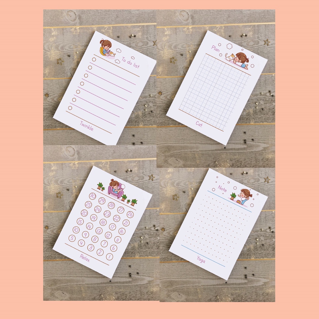

[cruell] Memopad gadis dan kucing isi 45 lembar - 008