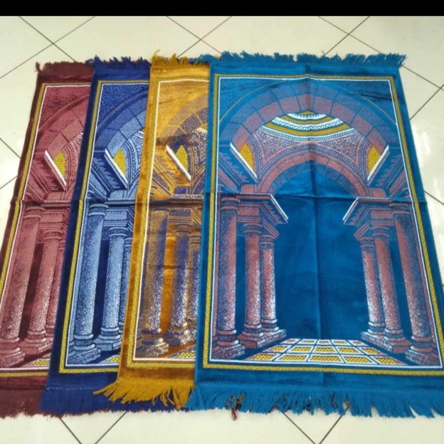 sajadah turki al ebru motif pilar masjid sajadah orang dewasa