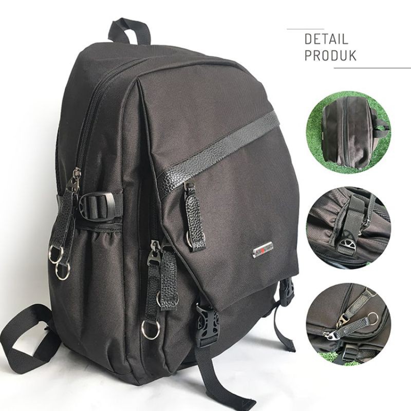 Polo Summer Tas Backpack Pria - Black
