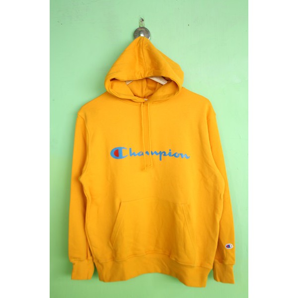 champion pullover hoodie yellow